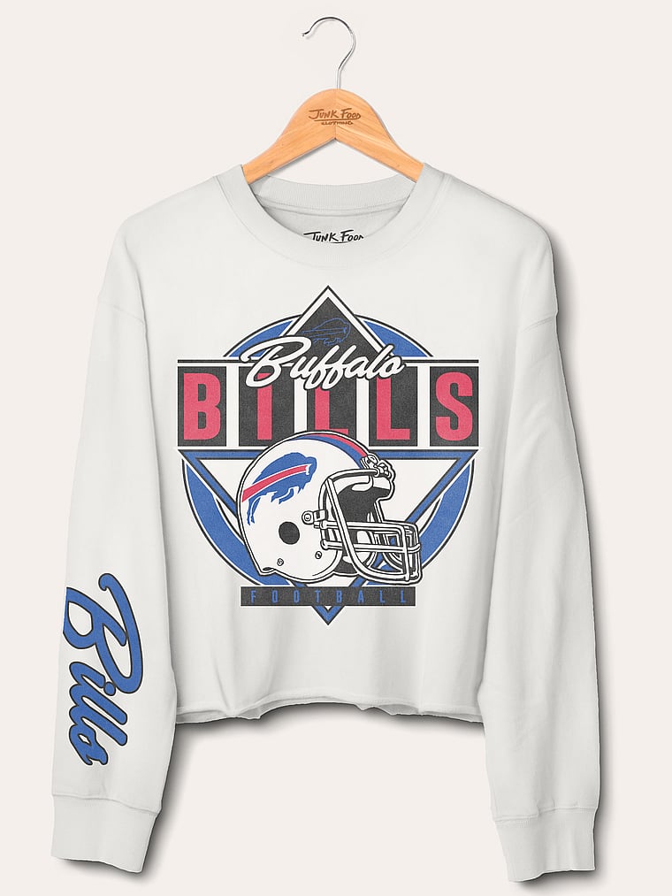 Victoria's Secret, Junk Food Clothing Buffalo Bills Helmet Crop Fleece, offModelFront, 3 of 4