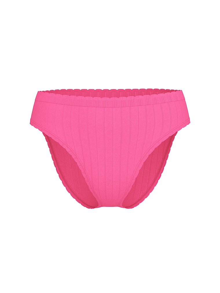 Seamless Cotton Rib High-Leg Brief Panty