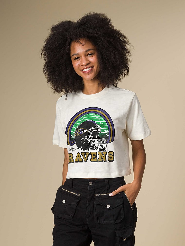 Baltimore Ravens Game Time Crop Tee