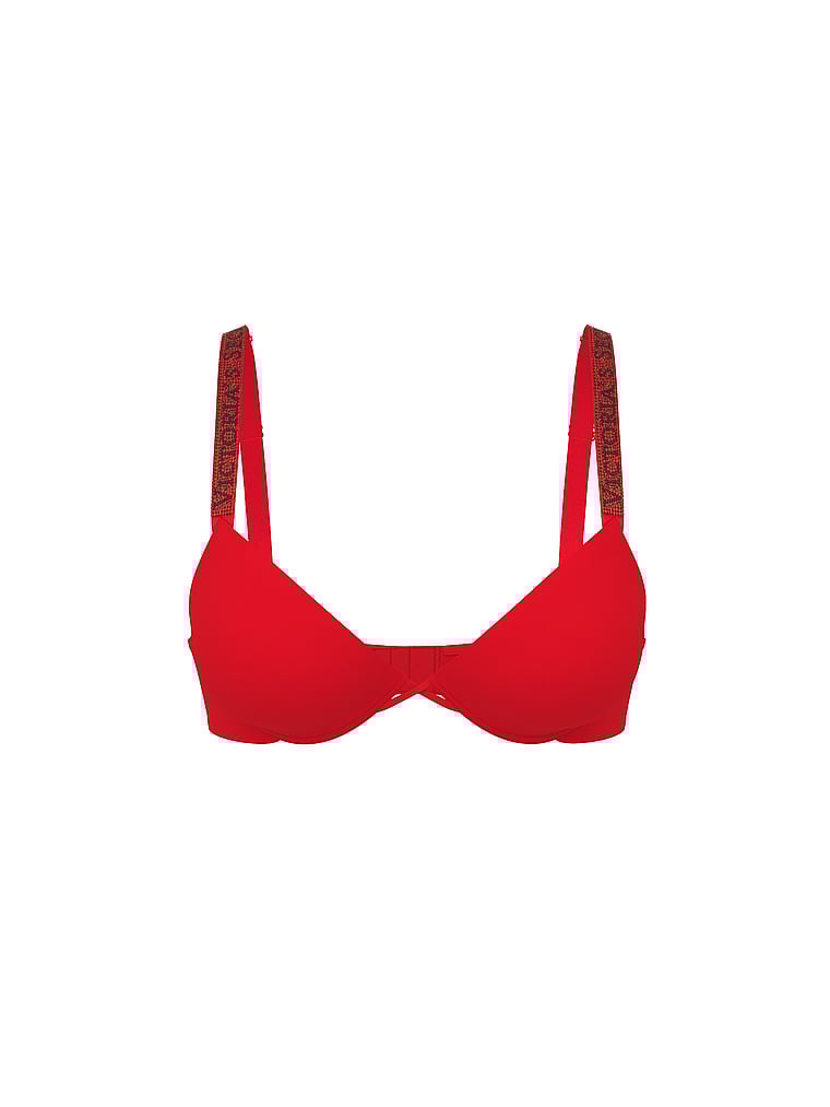 Logo Shine Strap Push-Up Bra