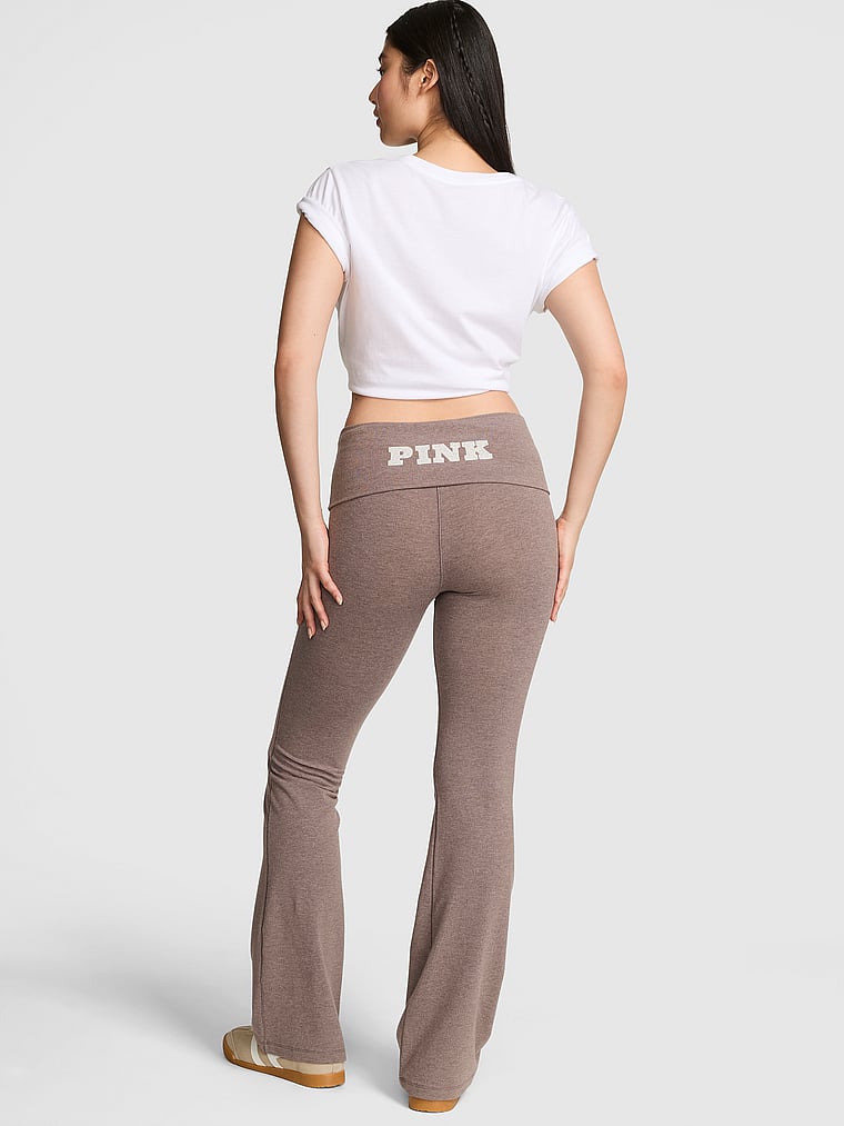 All-Day Cotton Foldover Flare Leggings