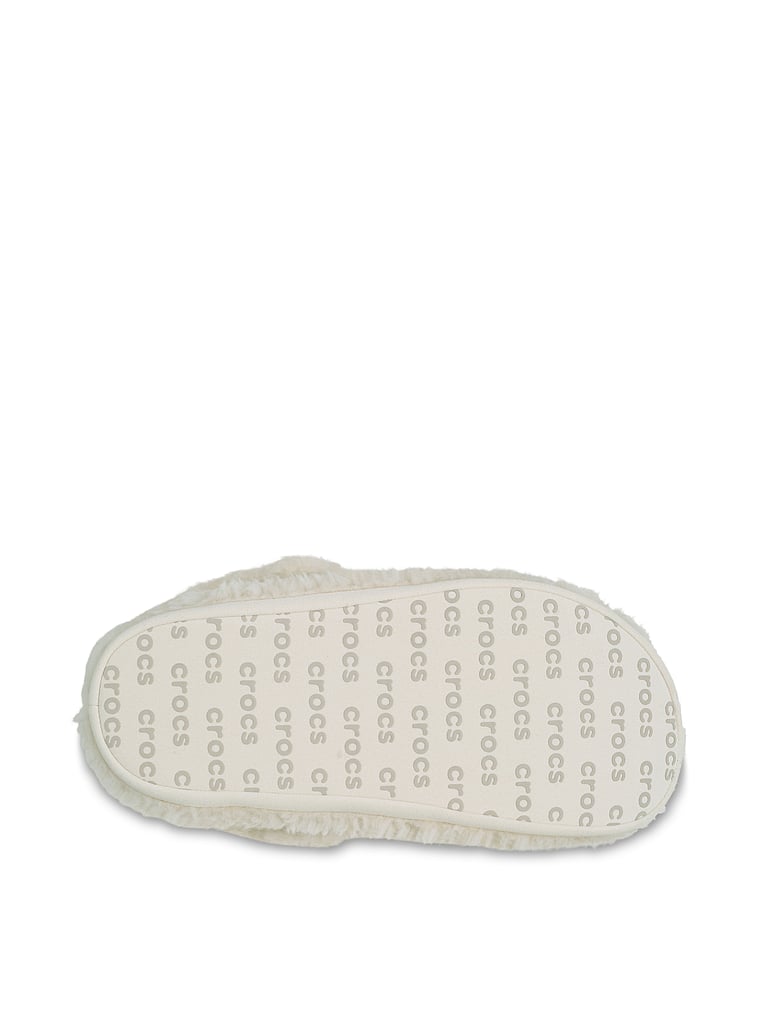 Crocs Classic Cozzzy Slipper, Stucco, offModelFront, 4 of 4