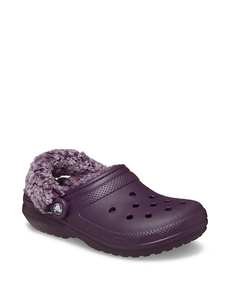 Crocs Classic Fleece Lined Clog, Plush Plum, onModelFront, 1 of 4