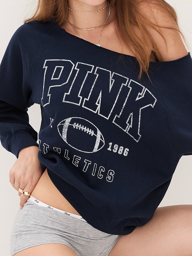 PINK Logo Cotton Boyshort Panty, onModelSide, 3 of 4