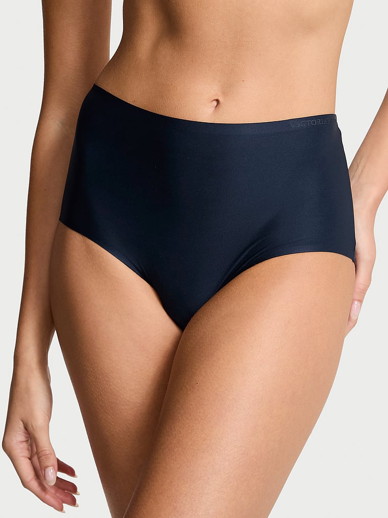 Victoria's Secret, Body by Victoria Body by Victoria Flex Mid-Rise Modern Brief Panty, Blue, onModelFront, 1 of 3 Kennidy is 5'11" and wears Small