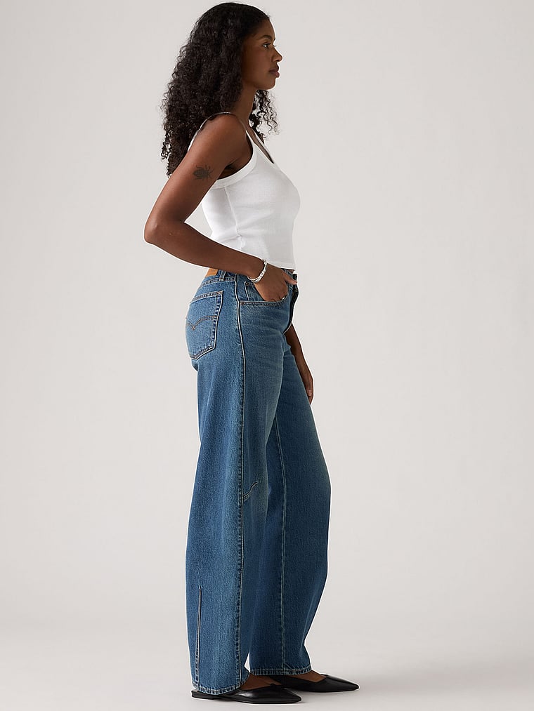 Victoria's Secret, Levi's Levi's® Baggy Dad Barrel Jeans, Most Wanted, onModelSide, 3 of 4