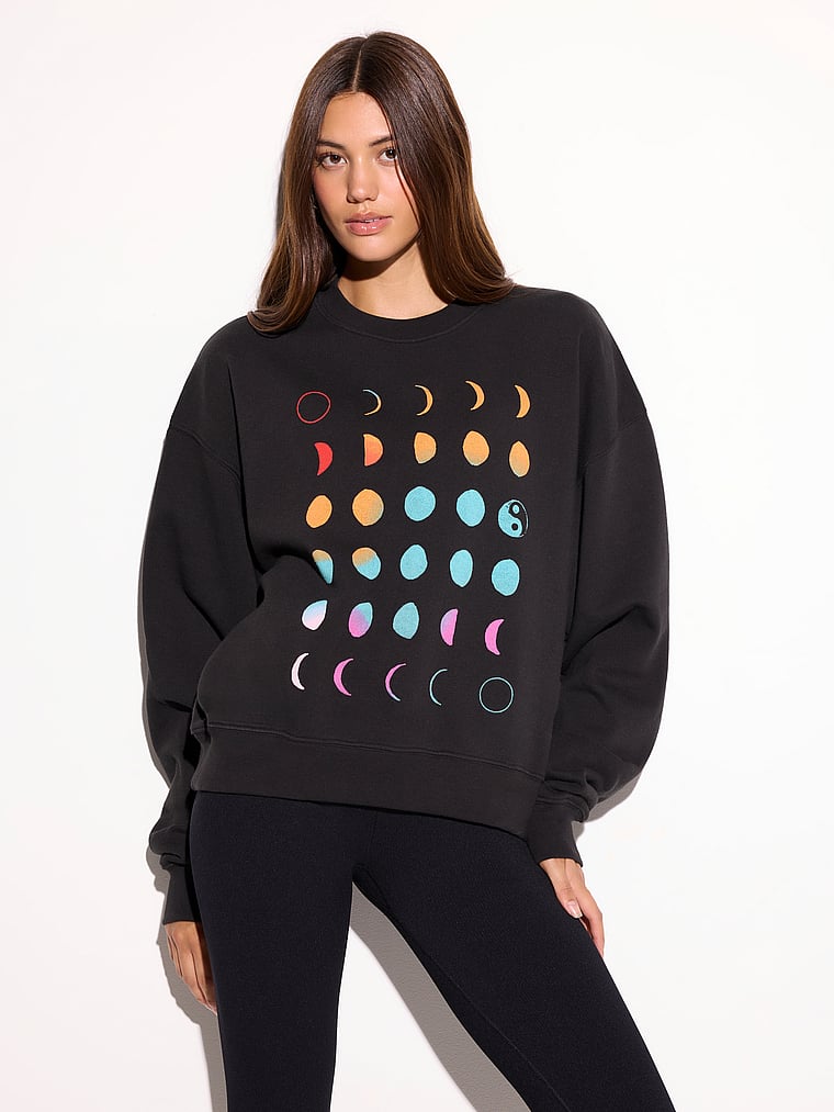 Victoria's Secret, Spiritual Gangster Eclipse La Brea Crew, Black, onModelFront, 1 of 4