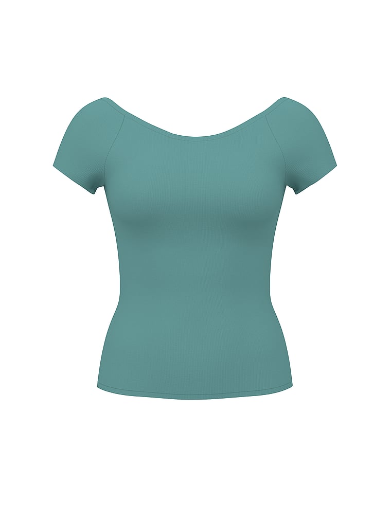 PINK All-Day Soft Rib Open-Back Top, Niagara falls, offModelFront, 4 of 4