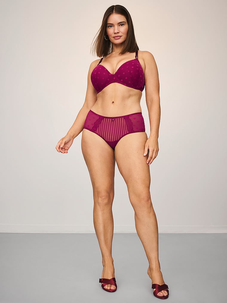 Sexy Tee Sheer Heritage Dot Wireless Push-Up Bra