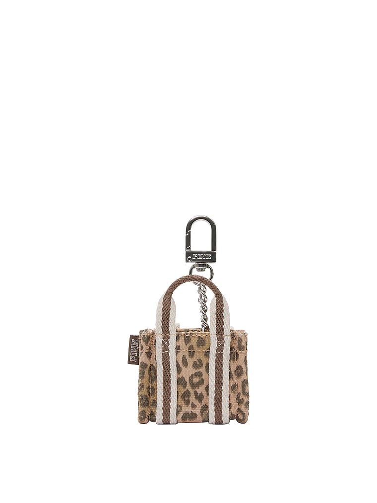 PINK Mini Tote Keychain Charm, offModelBack, 3 of 3