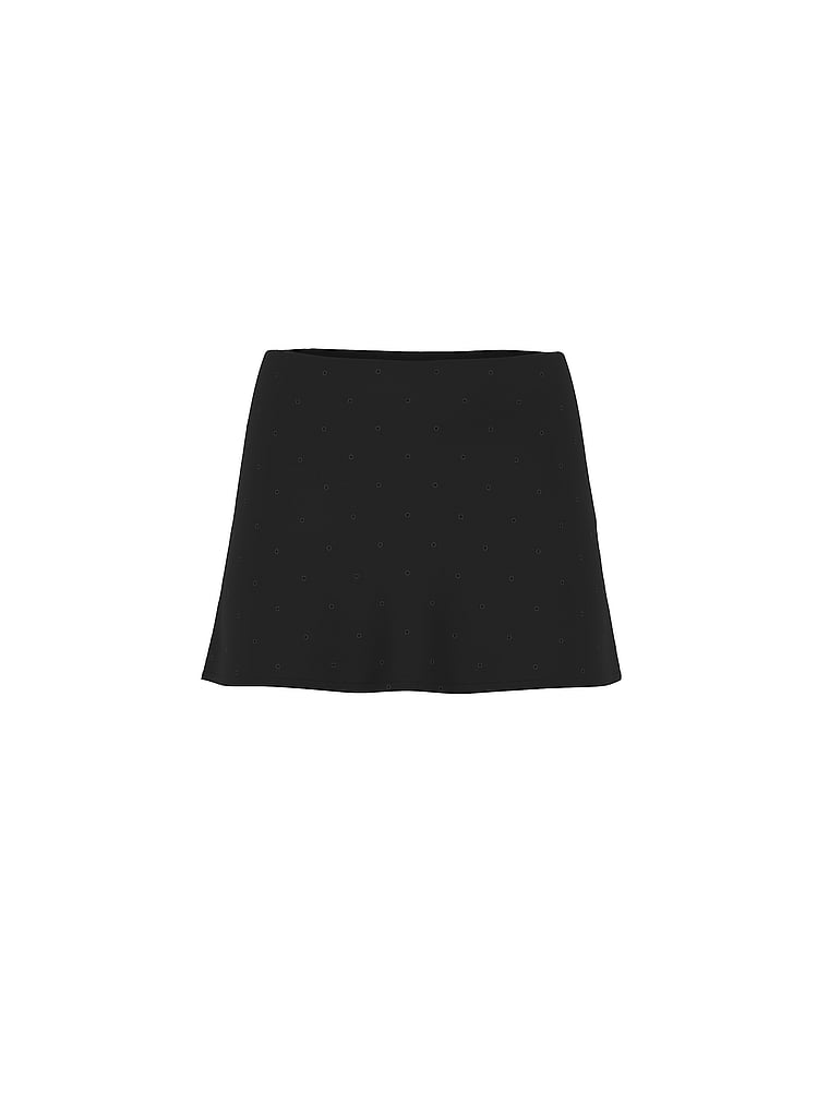 PINK A-Line Mini Skirt, Pure black, offModelFront, 2 of 4