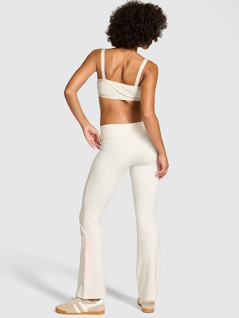 Soft Modal Foldover Kick-Flare Leggings