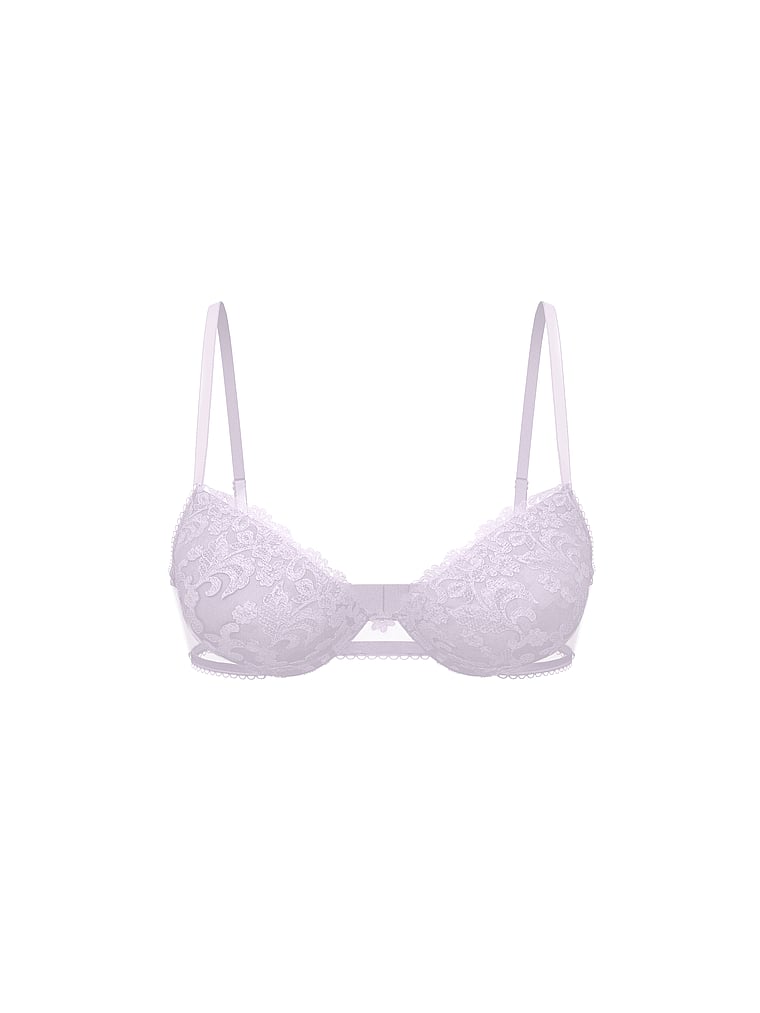 Victoria's Secret, Dream Angels Vintage Blossom Embroidery Push-Up Bra, offModelFront, 2 of 5