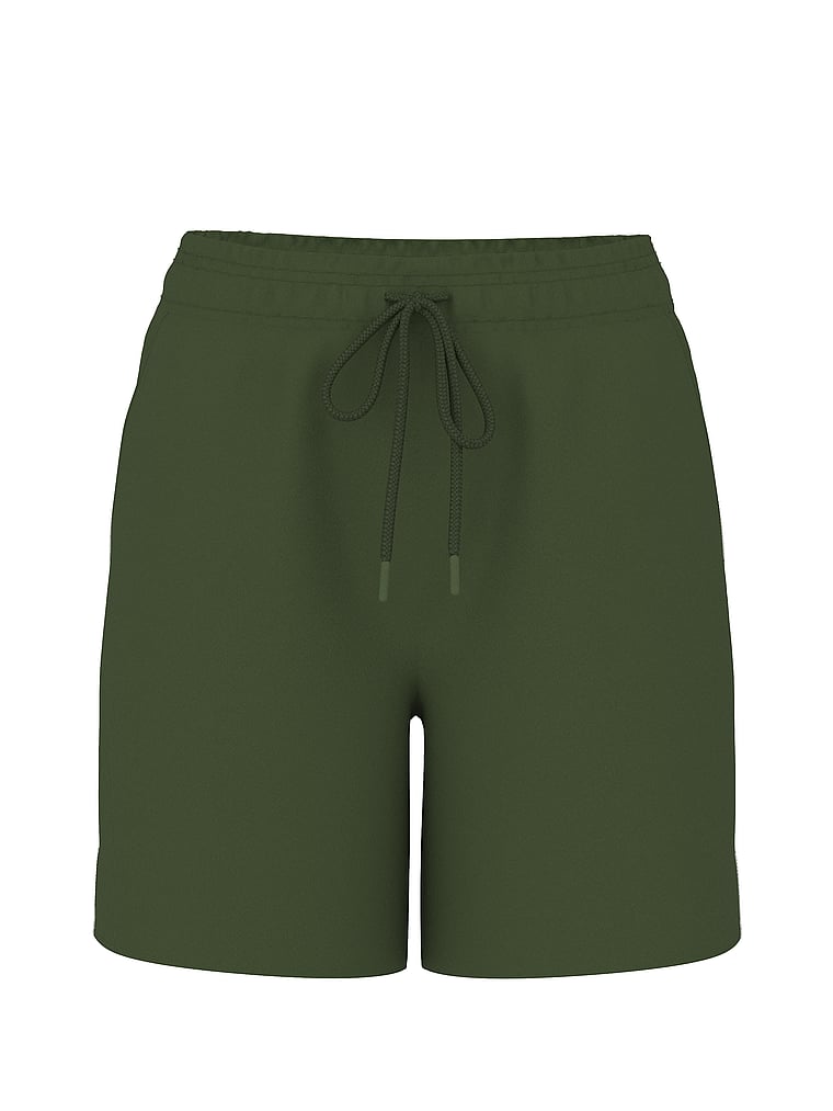 PINK Campus Fleece Shorts, Wild Thyme, offModelFront, 3 of 4