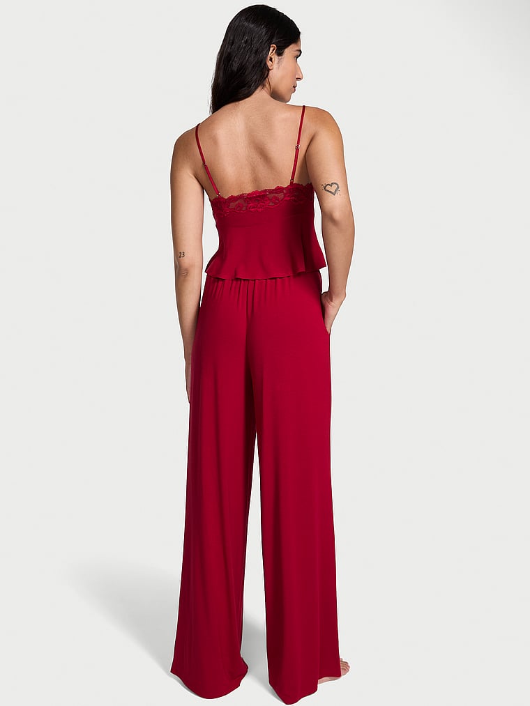 SoSoft™ Modal Lace-Trim Cami & Wide-Leg Pant Set
