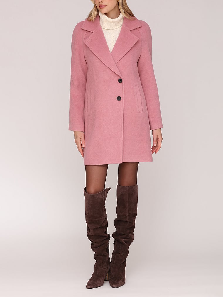 Victoria's Secret, Avec Les Filles Raglan Walker Coat, Wilted Rose, onModelFront, 1 of 4