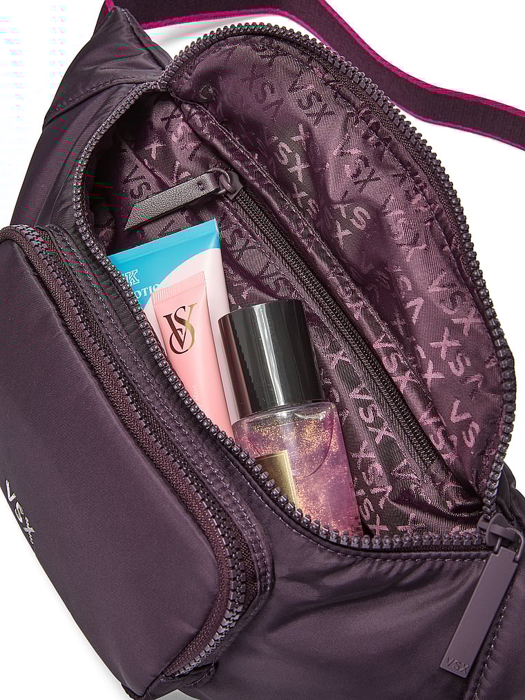 Victoria's Secret, Victoria's Secret VSX Belt Bag, Winter Wine, offModelBack, 4 of 4