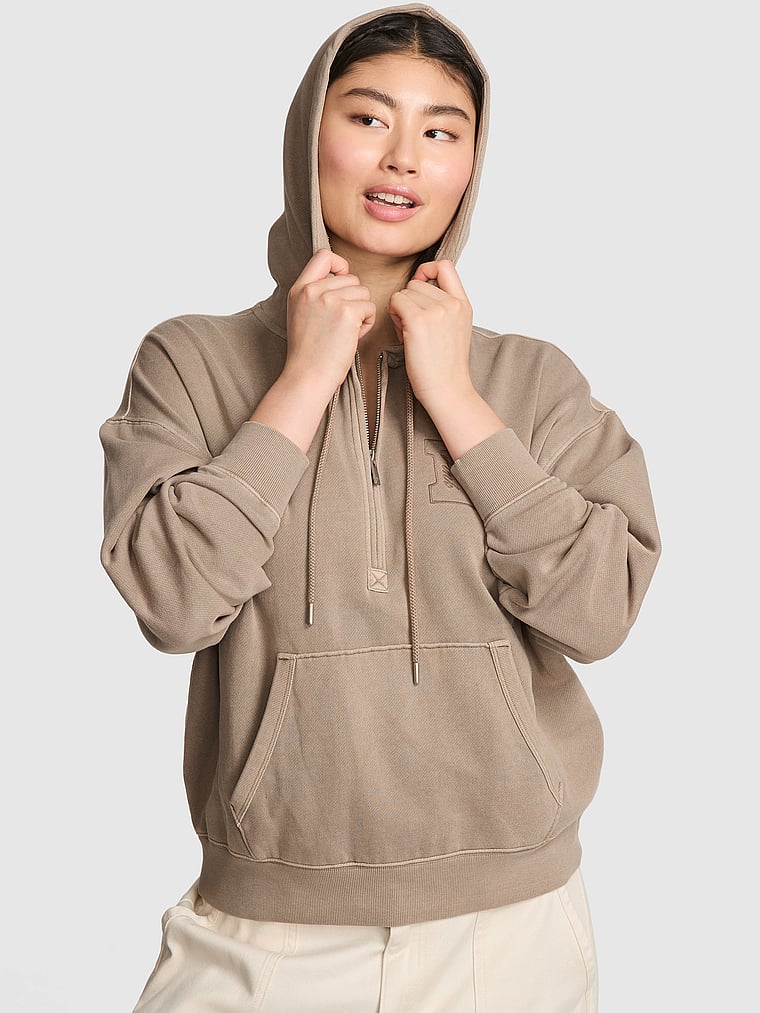 Ivy Fleece Campus Half-Zip Hoodie