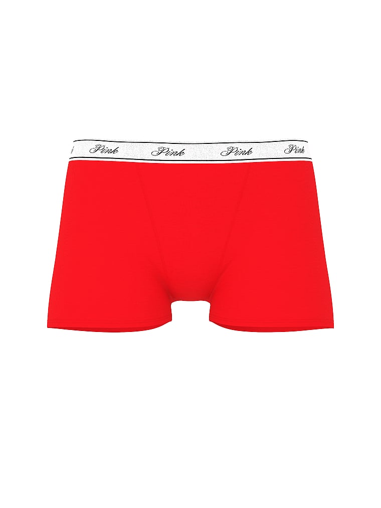 Logo Cotton High-Waist Boyshort Panty