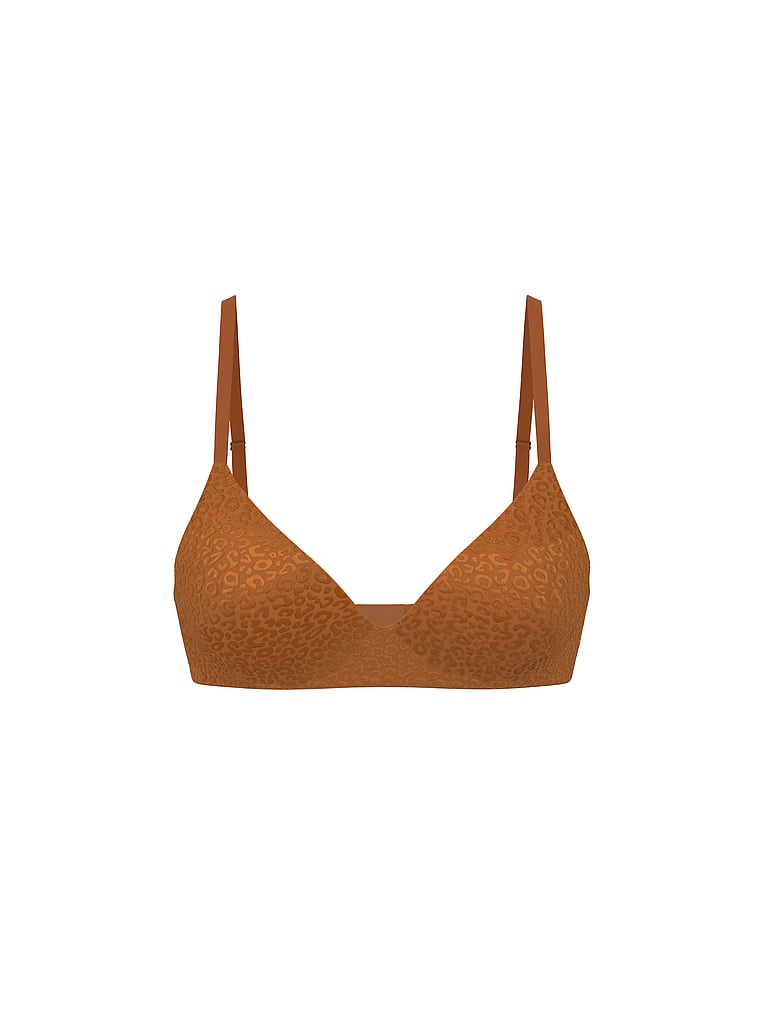 Victoria's Secret, Body by Victoria FlexFactor Lightly Lined Plunge Demi Bra, Sandalwood, offModelFront, 4 of 6