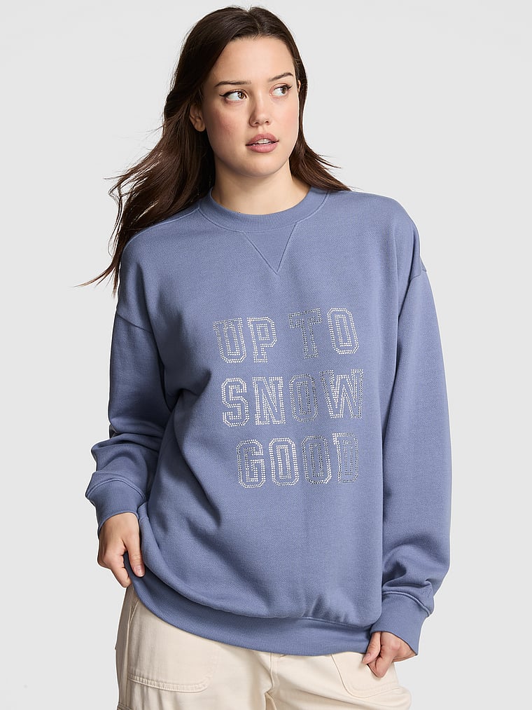 Ivy Fleece Oversized Crew Sweatshirt