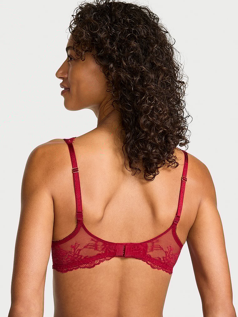 Rose Lace Uplift Balconette Bra