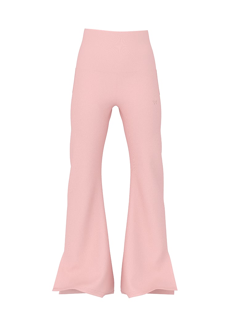 PINK Ivy Fleece Foldover Flare Sweatpants, Doll house, offModelFront, 3 of 3