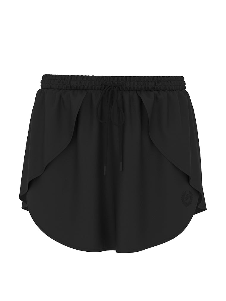 PINK Relay Tulip Skort, Pure Black, offModelFront, 2 of 5