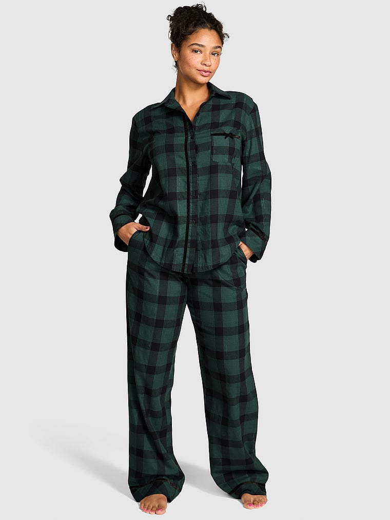 Flannel Long Pajama Set