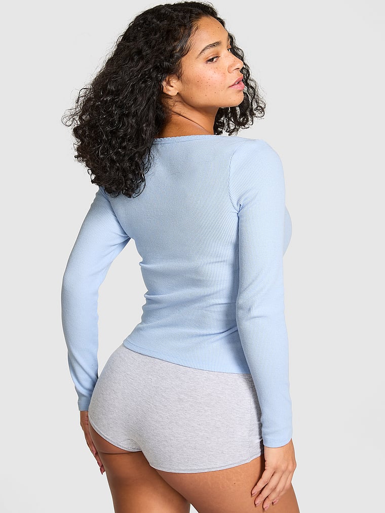 Thermal Henley Pajama Top