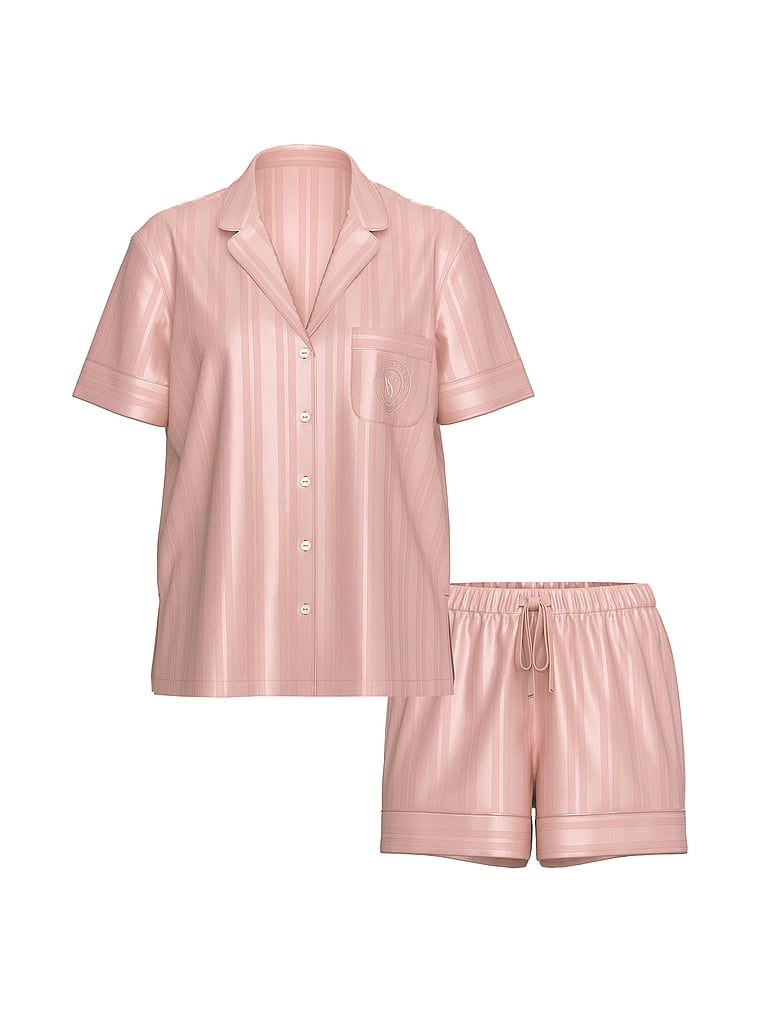 Glazed Satin Short Pajama Set
