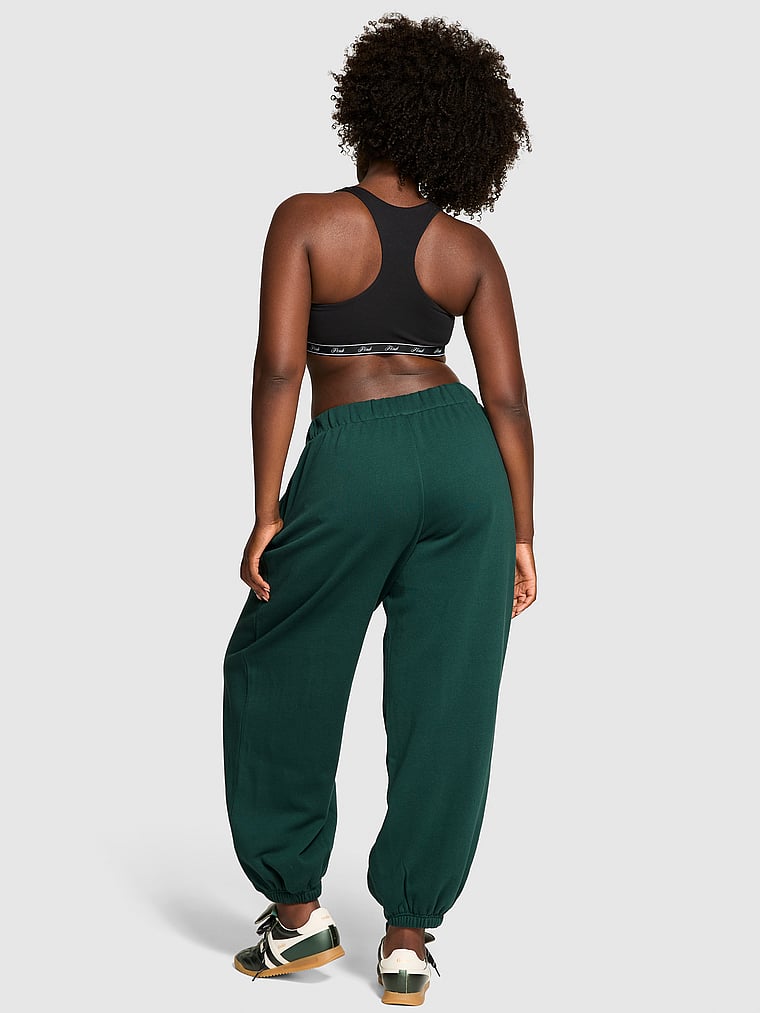 PINK Campus Fleece™ Oversized Sweatpants, Deep Forest, onModelBack, 2 of 3 Fanta is 5'11" and wears Medium