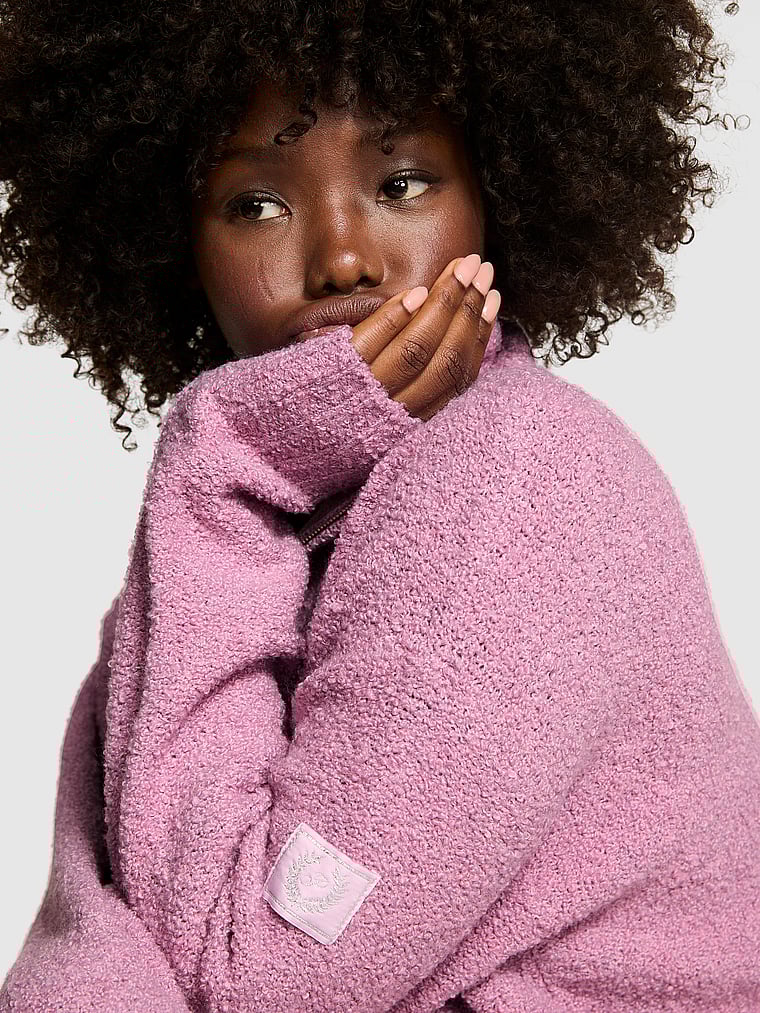 Cozy Bouclé Half-Zip Sweater