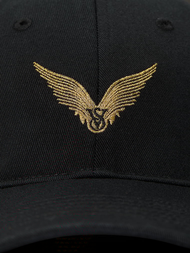 Victoria's Secret, Victoria's Secret Victoria's Secret Backstage Baseball Hat, Black, onModelBack, 2 of 4