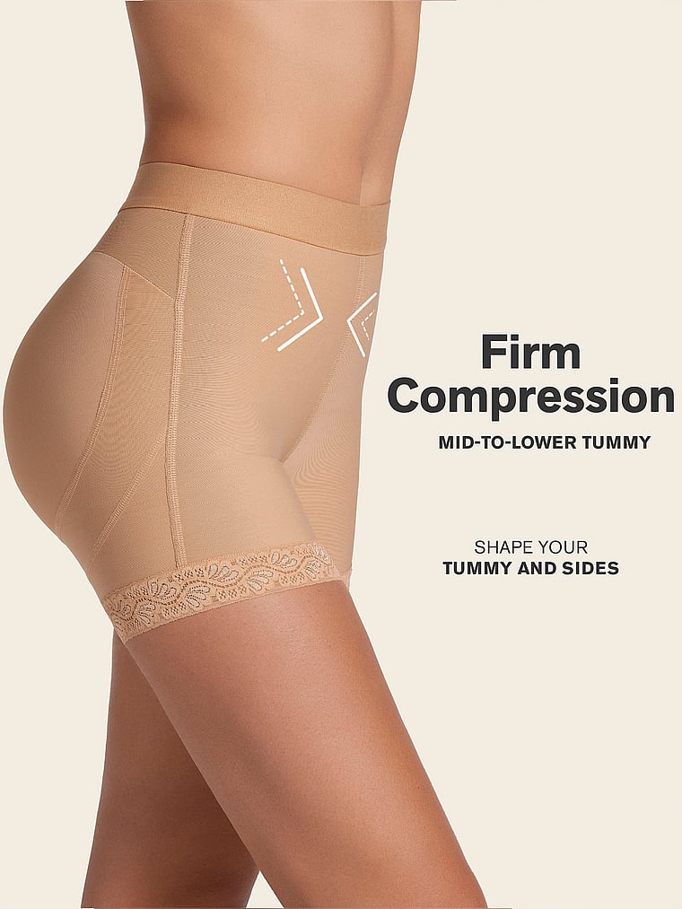 Firm Compression Mid-Rise Butt Sculpting Shaper Shorts
