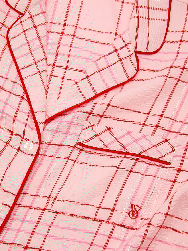Victoria's Secret, Victoria's Secret Flannel Long Pajama Set, Print, onModelBack, 3 of 4