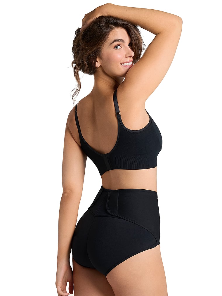 Firm Compression Postpartum Panty with Adjustable Belly Wrap