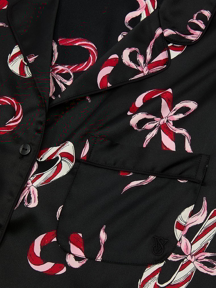 Glazed Satin Long Pajama Set