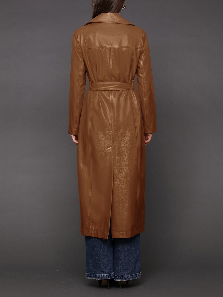 Victoria's Secret, Avec Les Filles Belted Utility Trench Coat, Camel, onModelBack, 2 of 4