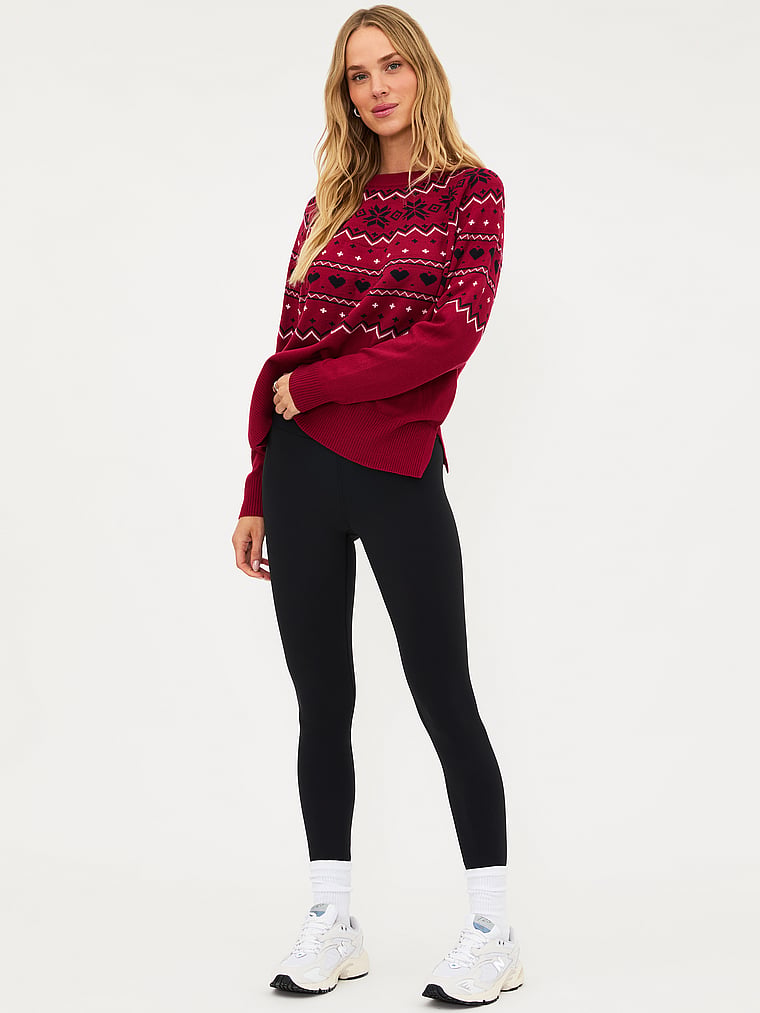 Victoria's Secret, Beach Riot Elizabeth Sweater, Mystic Maroon, onModelSide, 3 of 3