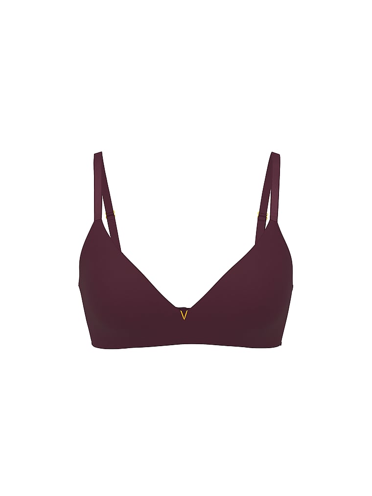 Victoria's Secret, Love Cloud Wireless Push-Up Bra, Winter Wine, offModelFront, 3 of 6
