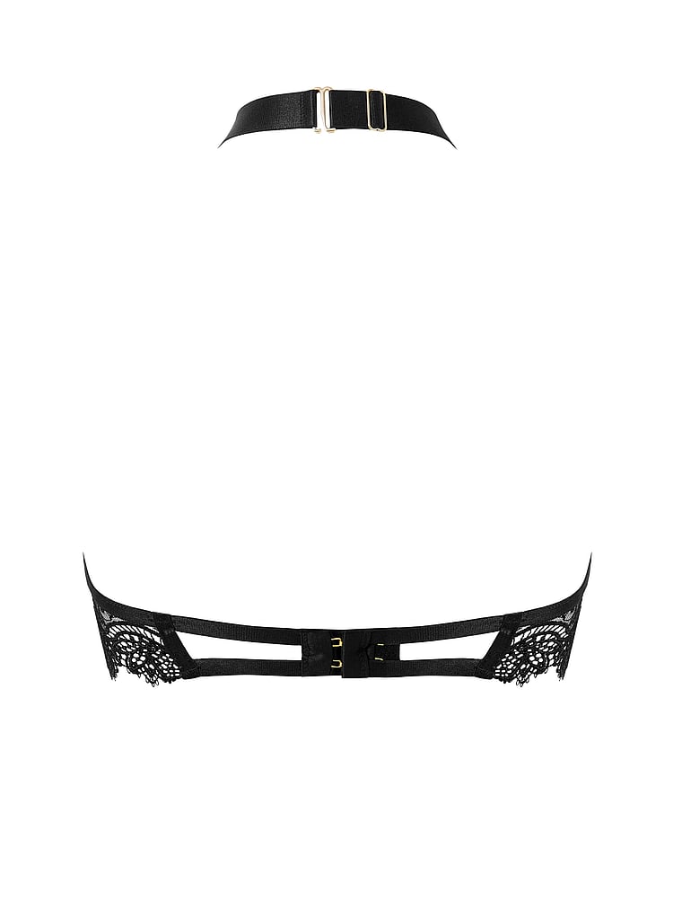 Victoria's Secret, BLUEBELLA Arella Open Wired Bra, Black, offModelBack, 4 of 4