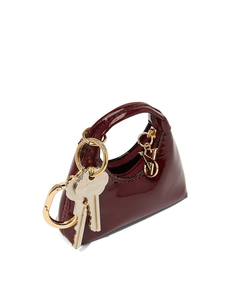 Buy VS Icon Micro Bag Charm Keychain, Sangria Red Patent - Order Small ...