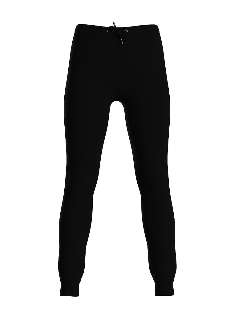 PINK Relay Fitted Jogger Leggings, Pure Black, offModelFront, 3 of 3