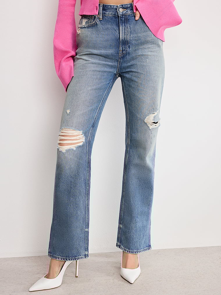 Good American The Khloé Jeans, Blue, featured, 1 of 4