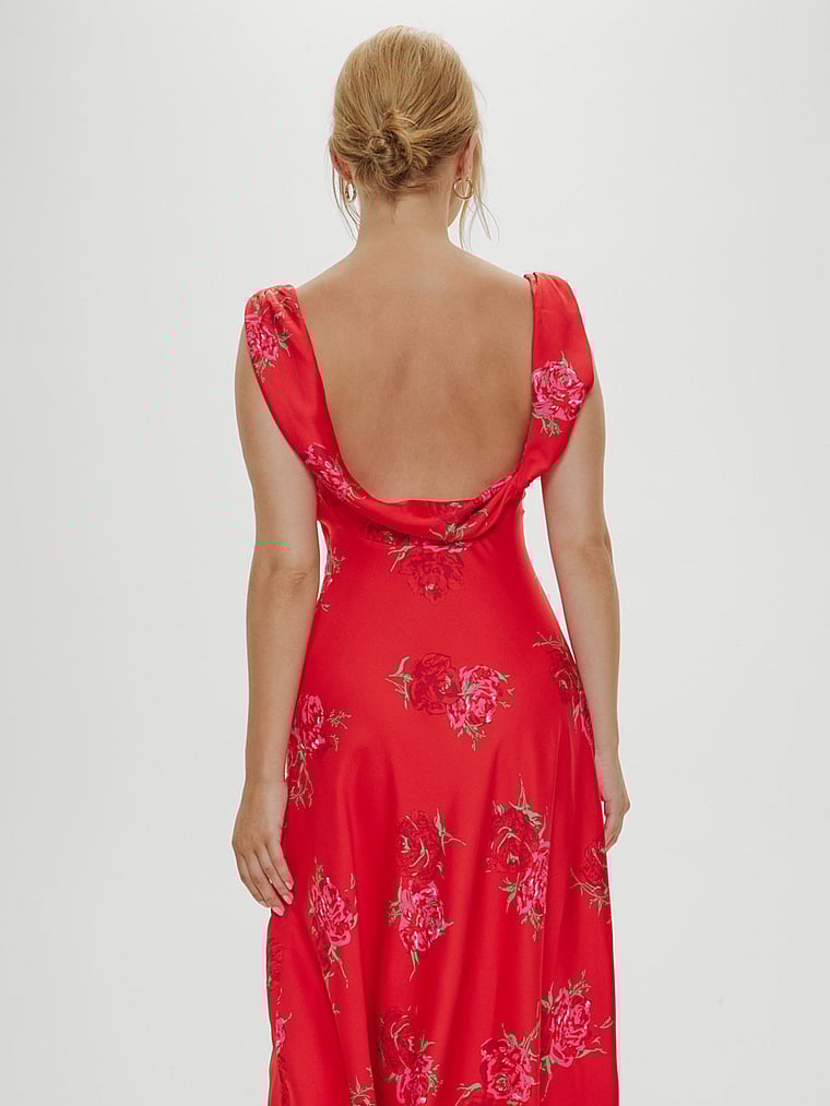 Aurora Satin Midi Dress