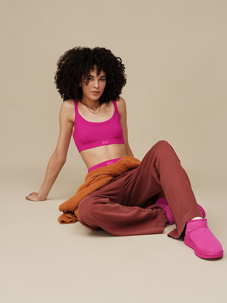 Victoria's Secret, UGG® Classic Ultra Mini Boots, Dark Peony, onModelFront, 2 of 4