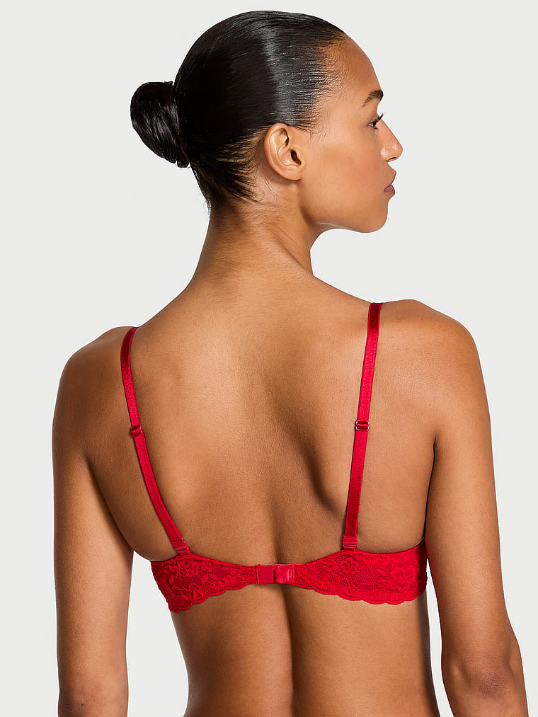 Victoria's Secret, Victoria's Secret Sexy Tee Lacie Lightly Lined Demi Bra, Lipstick, onModelBack, 2 of 4 Nikita is 5'10" or 178cm and wears 34B or Small