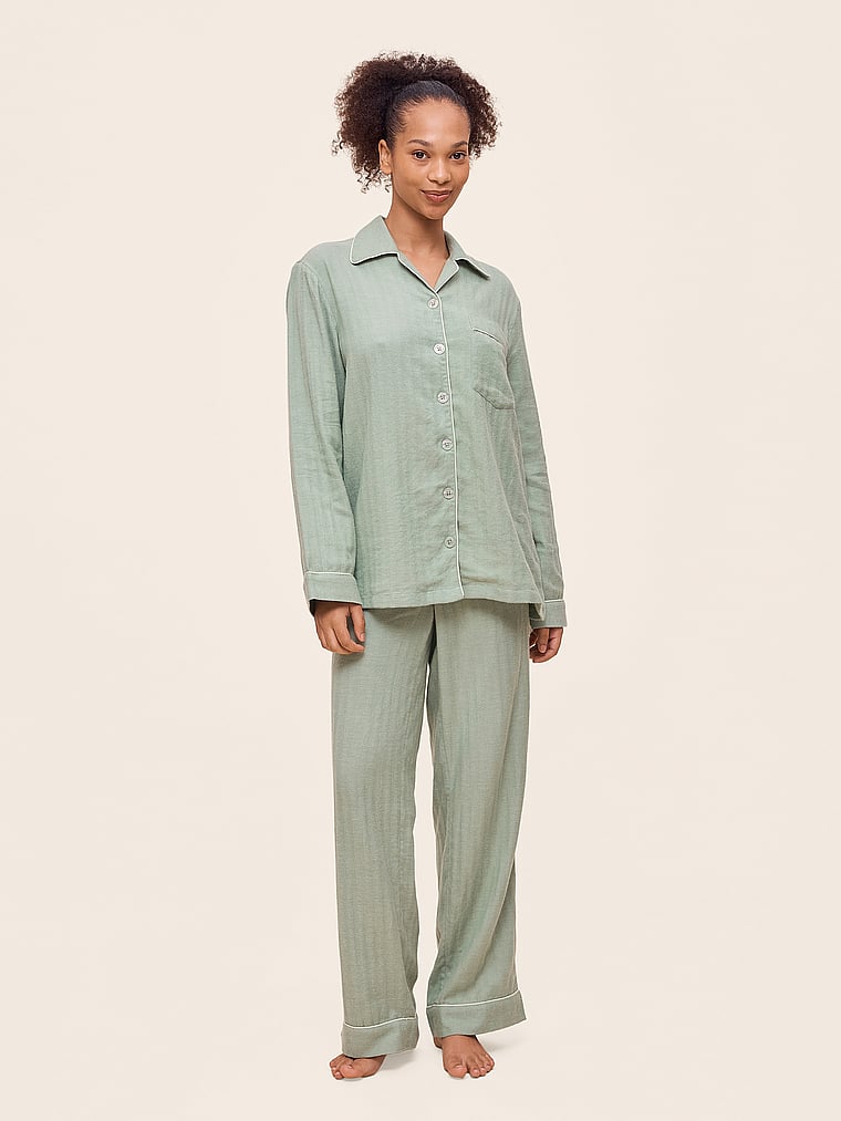 Super Soft Brushed Herringbone PJ