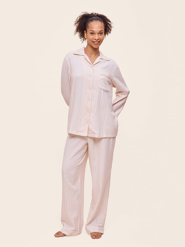 Super Soft Brushed Herringbone PJ Set